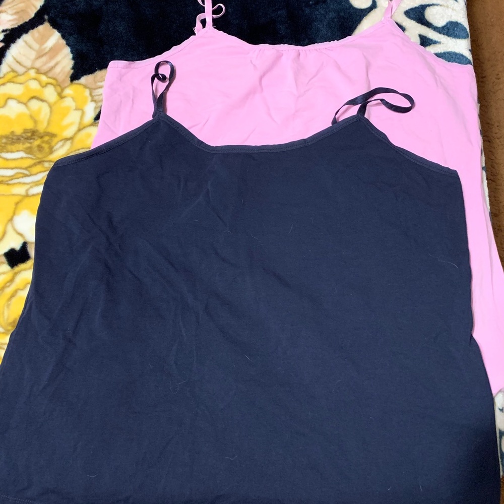 Two Lane Bryant Tanks Size 18/20 Navy & lavender